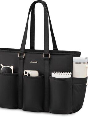 Laptop Tote Bag for Women Work, Teacher Tote Bag Nurse Bag With Large Cup Holder
